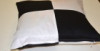 Povlak na polštář Kostka bílo-černá bavlněný saten 